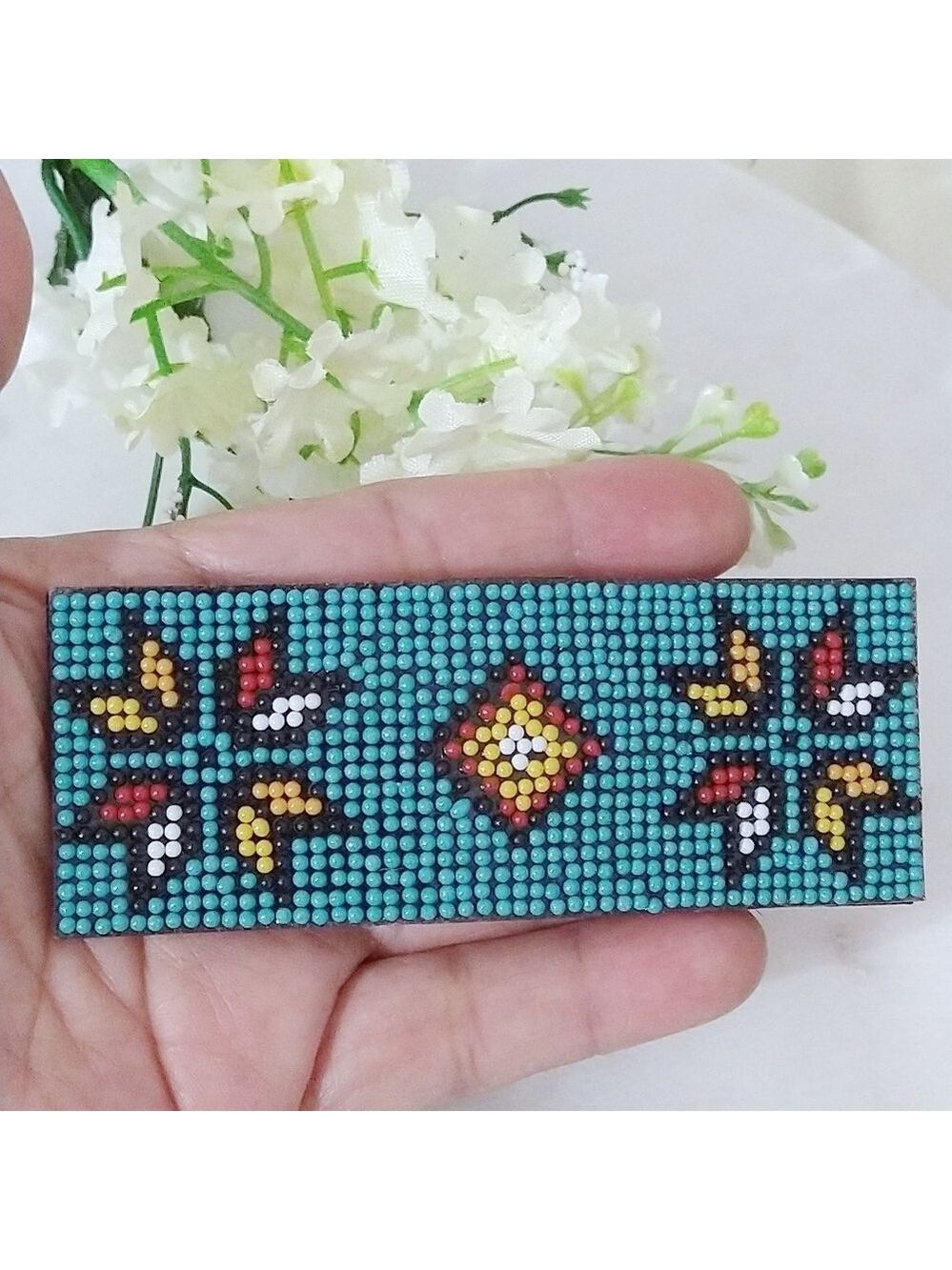 NWT Western Multicolor Seed Bead Hair Pin